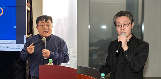 慧盾企业CTO 王晓波（左）岩齐科技CTO杨茏（右）w.jpg